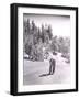 Man Smoking Pipe While Playing Golf-null-Framed Photo