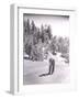 Man Smoking Pipe While Playing Golf-null-Framed Photo