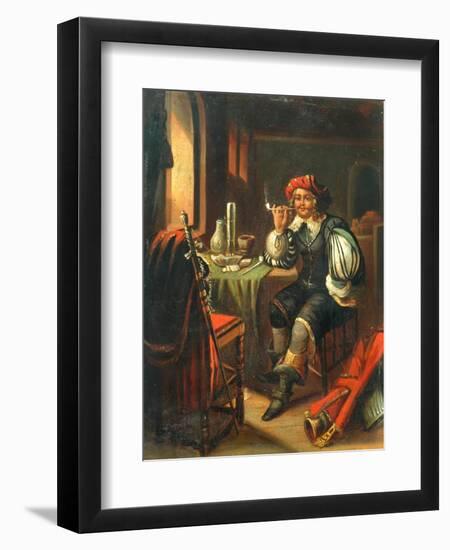 Man Smoking-null-Framed Giclee Print