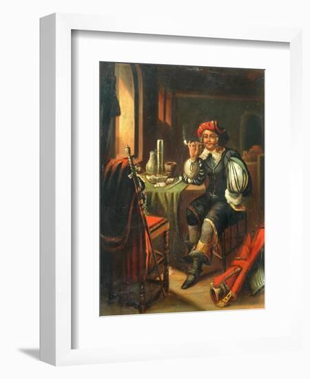 Man Smoking-null-Framed Giclee Print