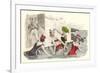 Man Snapping Picture of Bathing Beauties-null-Framed Premium Giclee Print