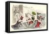 Man Snapping Picture of Bathing Beauties-null-Framed Stretched Canvas
