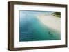 Man snorkeling in the beautiful lagoon of Ouvea, Loyalty Islands, New Caledonia, Pacific-Michael Runkel-Framed Photographic Print