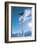 Man snowboarding on sunnny day-Henry Georgi-Framed Photographic Print