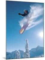 Man snowboarding on sunnny day-Henry Georgi-Mounted Photographic Print