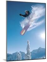 Man snowboarding on sunnny day-Henry Georgi-Mounted Photographic Print