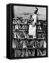 Man Sorting Mail in the State Dept. Building, Each Bag is Labeled with Foreign City Destination-Alfred Eisenstaedt-Framed Stretched Canvas