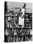 Man Sorting Mail in the State Dept. Building, Each Bag is Labeled with Foreign City Destination-Alfred Eisenstaedt-Stretched Canvas