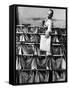 Man Sorting Mail in the State Dept. Building, Each Bag is Labeled with Foreign City Destination-Alfred Eisenstaedt-Framed Stretched Canvas