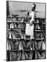 Man Sorting Mail in the State Dept. Building, Each Bag is Labeled with Foreign City Destination-Alfred Eisenstaedt-Mounted Photographic Print