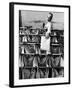 Man Sorting Mail in the State Dept. Building, Each Bag is Labeled with Foreign City Destination-Alfred Eisenstaedt-Framed Photographic Print