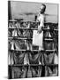 Man Sorting Mail in the State Dept. Building, Each Bag is Labeled with Foreign City Destination-Alfred Eisenstaedt-Mounted Photographic Print