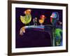 Man Speaking with Birds-Susse Volander-Framed Art Print