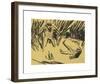 Man Splashing in the Reeds-Ernst Ludwig Kirchner-Framed Premium Giclee Print