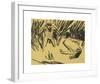 Man Splashing in the Reeds-Ernst Ludwig Kirchner-Framed Premium Giclee Print