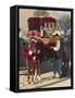 Man Standing by Colourful Horse Cart, Maimana, Faryab Province, Afghanistan-Jane Sweeney-Framed Stretched Canvas