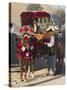 Man Standing by Colourful Horse Cart, Maimana, Faryab Province, Afghanistan-Jane Sweeney-Stretched Canvas