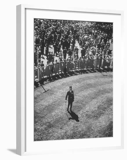 Man Standing in the Center of the Royal Enclosure at Ascot Race Track-Mark Kauffman-Framed Photographic Print