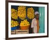 Man Standing Next to Bananas in a Market Stall in Gonder, Gonder, Ethiopia, Africa-Gavin Hellier-Framed Photographic Print