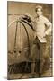 Man Standing Next to His Penny-Farthing, C.1890-null-Mounted Photographic Print