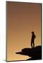 Man standing on rock surveying the view. (MR)-Brenda Tharp-Mounted Photographic Print