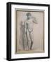 Man standing up. Around 1856-1858. Graphite on paper.-Edgar Degas-Framed Giclee Print