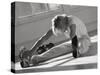 Man Stretching in Gym, New York, New York, USA-Chris Trotman-Stretched Canvas