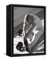 Man Stretching in Gym, New York, New York, USA-Chris Trotman-Framed Stretched Canvas