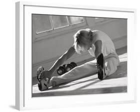 Man Stretching in Gym, New York, New York, USA-Chris Trotman-Framed Photographic Print