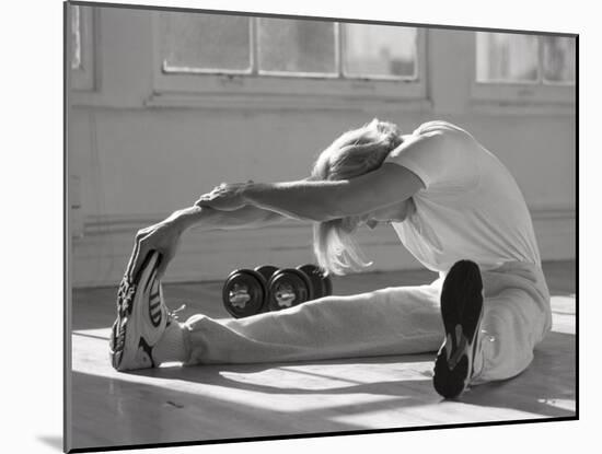 Man Stretching in Gym, New York, New York, USA-Chris Trotman-Mounted Photographic Print