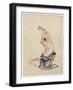 Man Stretching, Published 1830-50-Katsushika Hokusai-Framed Giclee Print