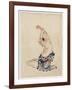 Man Stretching, Published 1830-50-Katsushika Hokusai-Framed Giclee Print