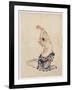 Man Stretching, Published 1830-50-Katsushika Hokusai-Framed Giclee Print