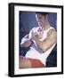 Man Stretching-null-Framed Photographic Print
