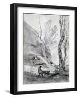 Man Struggling with a Goat, C1816-1875-Jean-Baptiste-Camille Corot-Framed Giclee Print