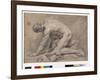 Man Study, 1741 (Drawing)-Jean-Baptiste Oudry-Framed Giclee Print