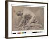 Man Study, 1741 (Drawing)-Jean-Baptiste Oudry-Framed Giclee Print