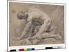 Man Study, 1741 (Drawing)-Jean-Baptiste Oudry-Mounted Giclee Print