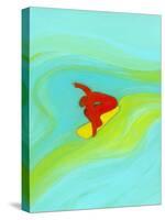 Man surfing-Marie Bertrand-Stretched Canvas