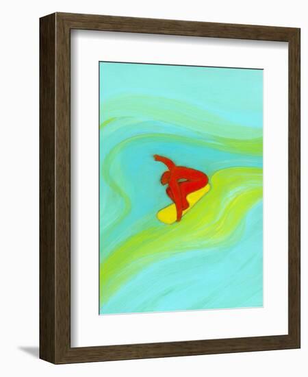 Man surfing-Marie Bertrand-Framed Giclee Print