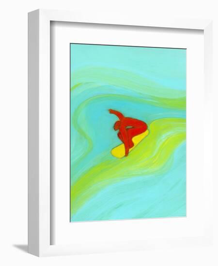 Man surfing-Marie Bertrand-Framed Giclee Print