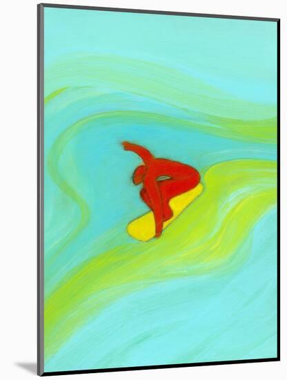 Man surfing-Marie Bertrand-Mounted Giclee Print