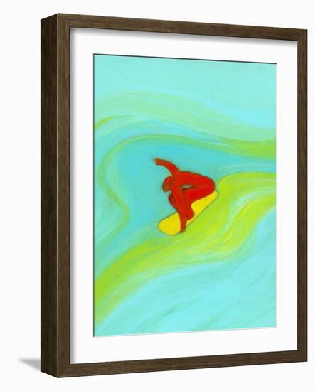 Man surfing-Marie Bertrand-Framed Giclee Print