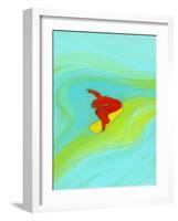 Man surfing-Marie Bertrand-Framed Giclee Print