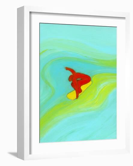 Man surfing-Marie Bertrand-Framed Giclee Print