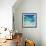 Man Swimming in a Tropical Lagoon in Front of Exotic Island-BlueOrange Studio-Framed Photographic Print displayed on a wall