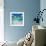 Man Swimming in a Tropical Lagoon in Front of Exotic Island-BlueOrange Studio-Framed Photographic Print displayed on a wall