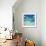 Man Swimming in a Tropical Lagoon in Front of Exotic Island-BlueOrange Studio-Framed Photographic Print displayed on a wall