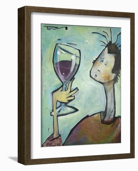 Man Swirls Wine-Tim Nyberg-Framed Giclee Print