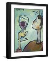 Man Swirls Wine-Tim Nyberg-Framed Giclee Print